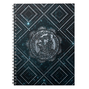 Cuaderno La plata del zodiaco del acuario grabó en relieve