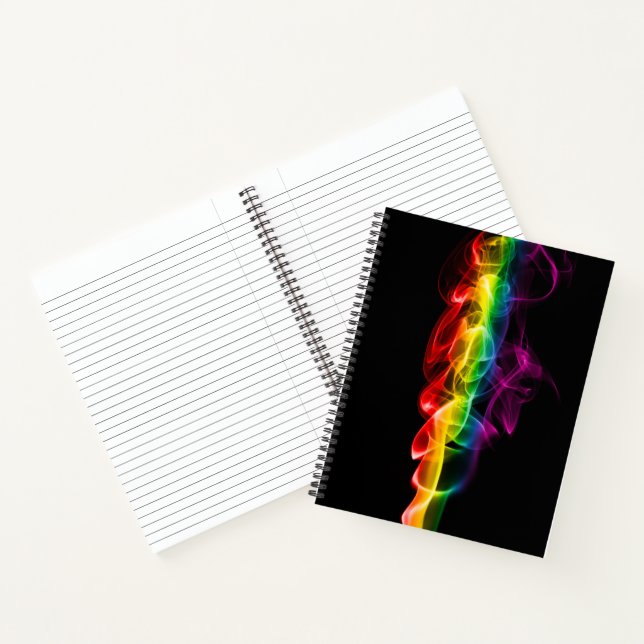 Cuaderno La pluma de energía de arcoíris de SlipperyJoe atr (Interior)