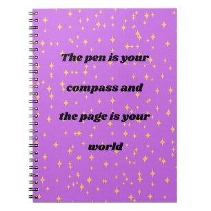 Cuaderno La pluma es tu brújula la página es tu mundo