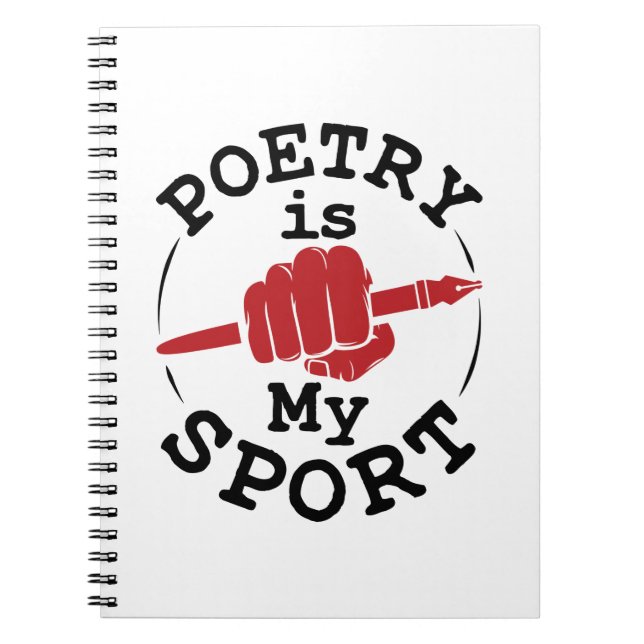 Cuaderno La poesía es mi escritor de poemas deportivos (Frente)