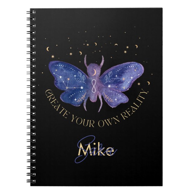 Cuaderno La polilla celeste personalizada (Frente)