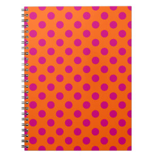 Cuaderno La polka de Fuchsia da puntapiés al naranja