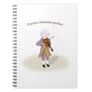 Cuaderno La práctica mantiene el violín perfecto de Mozar