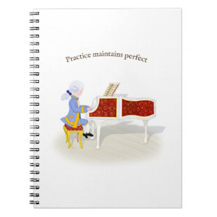 Cuaderno "La práctica mantiene la perfección" Mozart juga