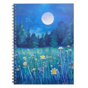 Cuaderno La pradera y el bosque bajo una luna llena