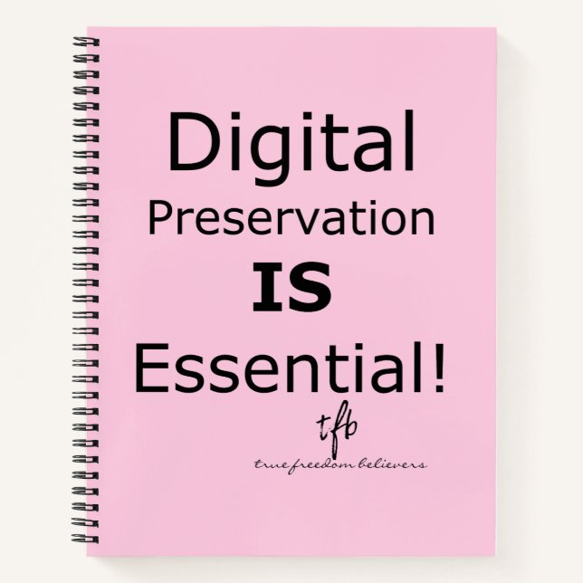 Cuaderno ¡La preservación digital es esencial! Pers. (Anverso)
