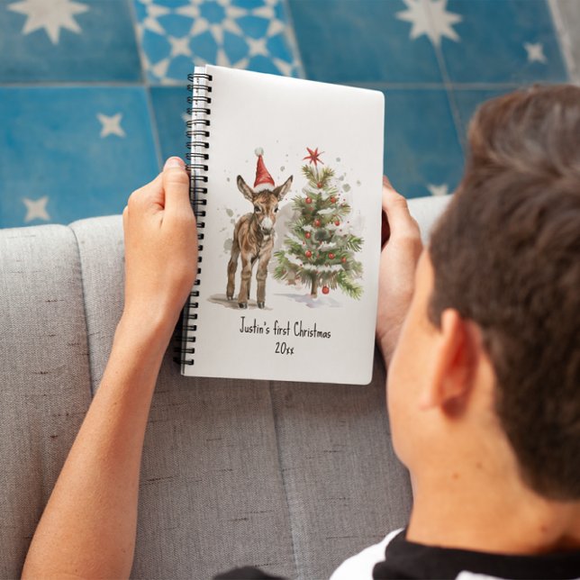 Cuaderno La primera Navidad del bebé dulce Donkey, personal (Subido por el creador)