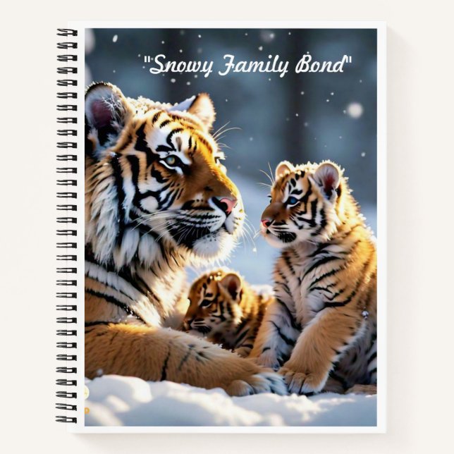 Cuaderno "La primera nevada de los cachorros de tigre" (Anverso)