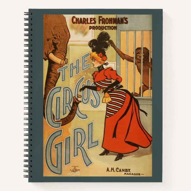 Cuaderno La producción de Charles Frohman, el Chica del cir (Anverso)