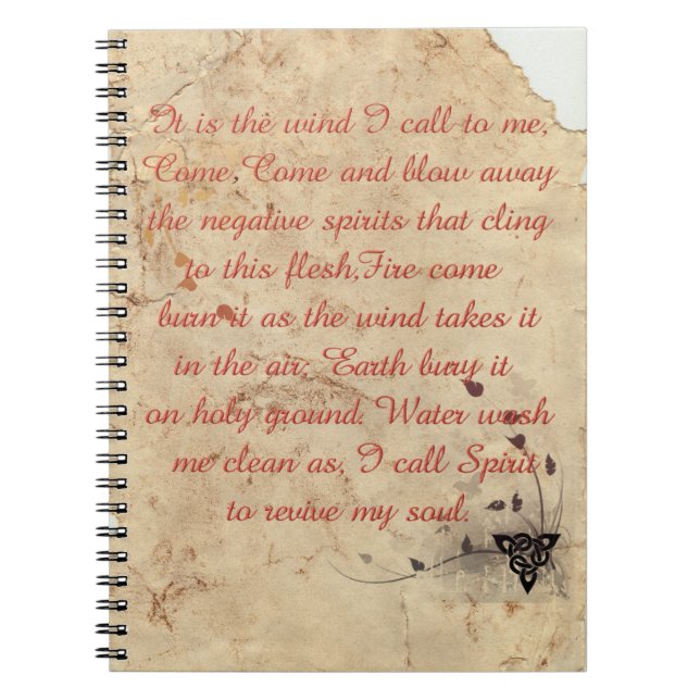 Cuaderno La prosa de los elementos (Frente)