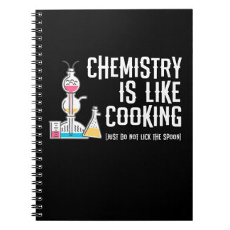 Cuaderno La química es como cocinar apenas no lame la