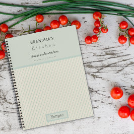 Cuaderno La receta de crema de cocina de la abuela y rayas 