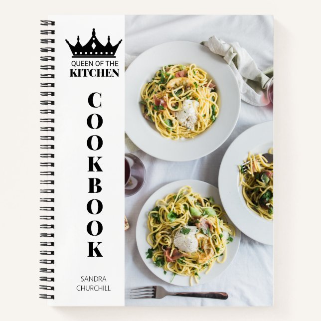 Cuaderno La receta de la Reina de la Cocina personalizada (Anverso)