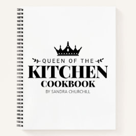 Cuaderno La receta de la Reina de la Cocina personalizada