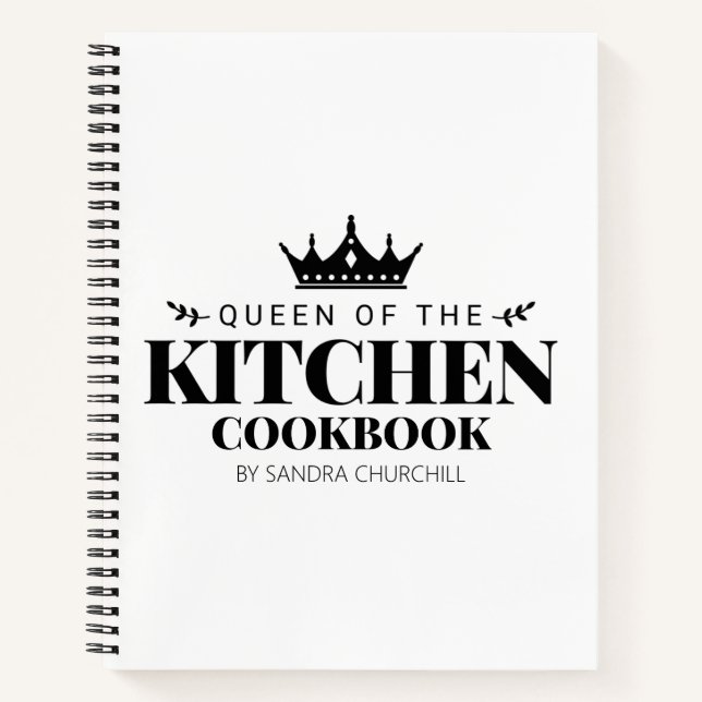 Cuaderno La receta de la Reina de la Cocina personalizada  (Anverso)