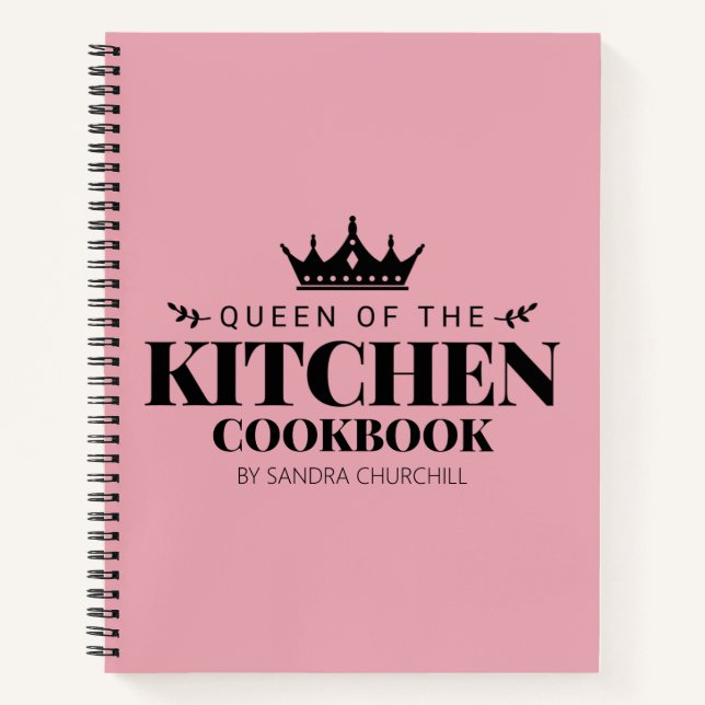 Cuaderno La receta de la Reina de la Cocina personalizada (Anverso)