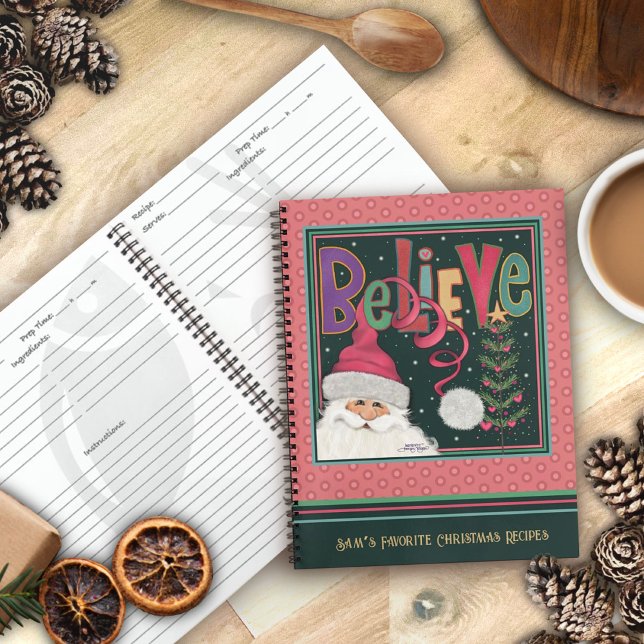 Cuaderno La receta de Santa Navidades Rosa Girly (Subido por el creador)