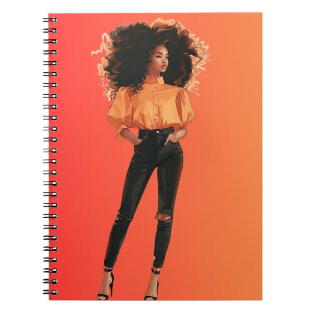Cuaderno La reina negra afroamericana Melanin Sista Shopp (Frente)