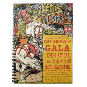 Cuaderno La reproducción de una publicidad de poster 'Fetes