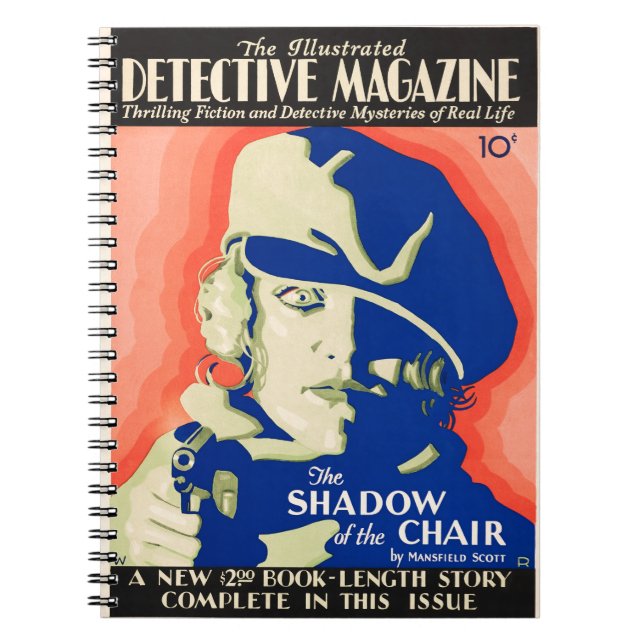 Cuaderno La revista Detective Ilustrada Crime Noir de 1930 (Frente)