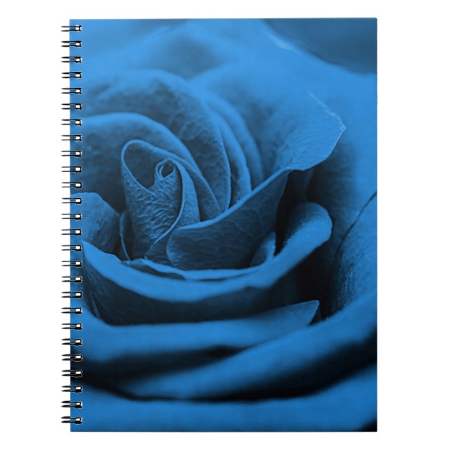 Cuaderno La rosa roja azul, macrobelleza. (Frente)