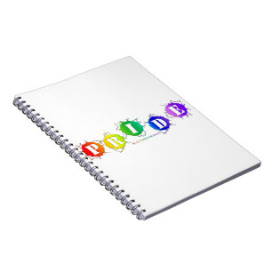 Cuaderno La señal de orgullo de colores arcoíris de Slipper