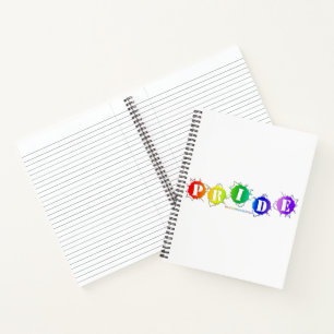 Cuaderno La señal de orgullo de colores arcoíris de Slipper