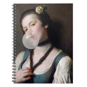 Cuaderno La señorita Sassy soplando chicle