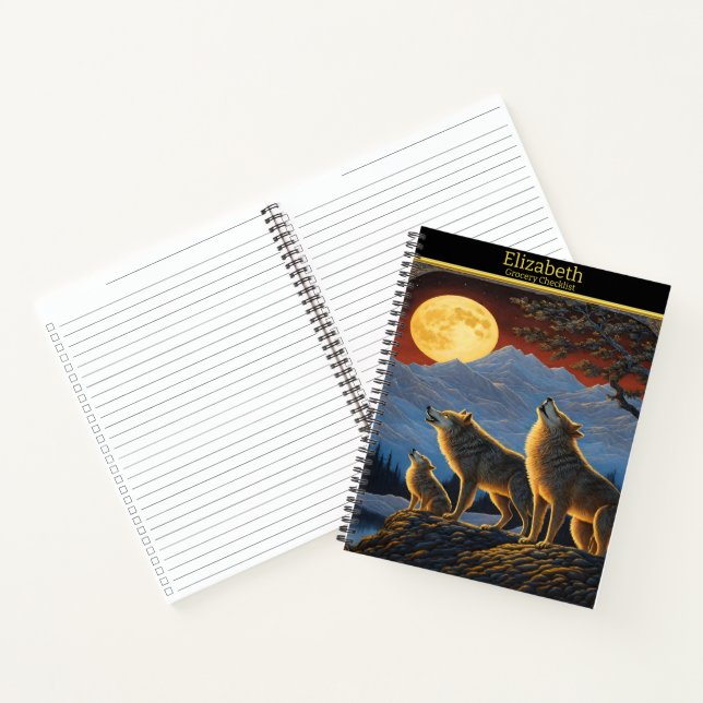 Cuaderno La serenata de los lobos la noche de la luna (Interior)