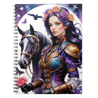 Cuaderno La serie Rosebud-Steampunk Rosebud y su caballo
