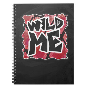Cuaderno La serpiente salvaje de impresión negra y roja
