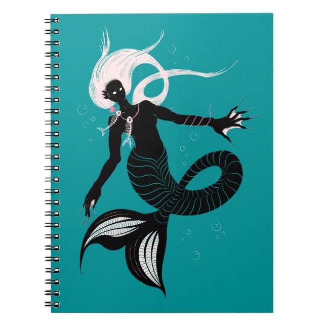Cuaderno La sirena gótica la creatura del mar de fantasía o (Frente)