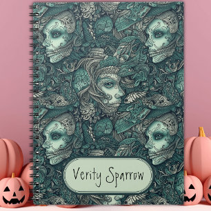Cuaderno La sirena gótica zombie de Victoria personalizada
