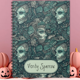 Cuaderno La sirena gótica zombie de Victoria personalizada