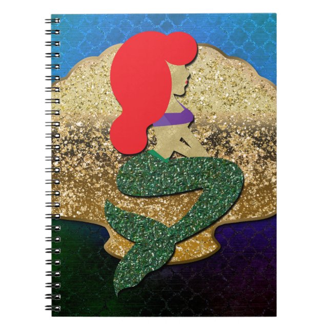 Cuaderno La sirena roja haitiana dorada (Frente)