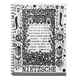 Cuaderno La soledad es una cita de la virtud de Nietzsche