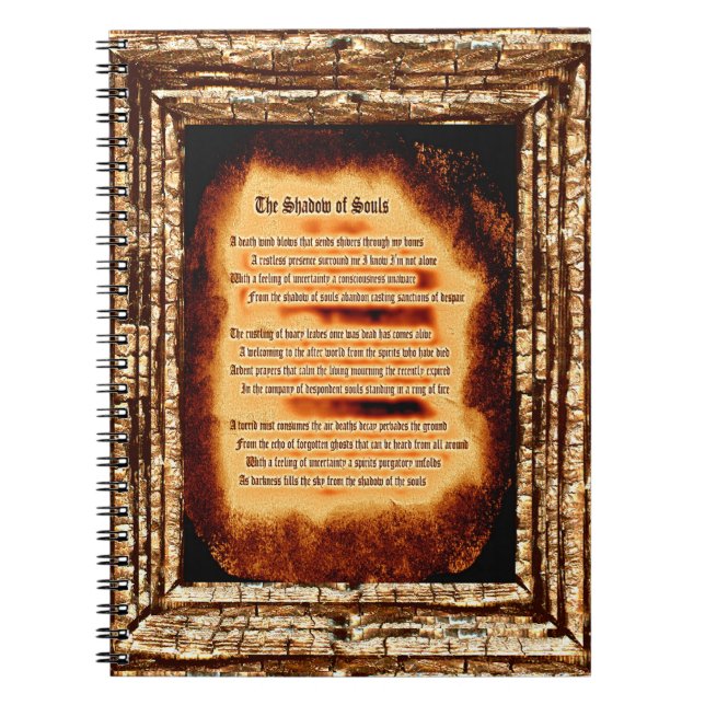 Cuaderno La sombra de las almas (Frente)