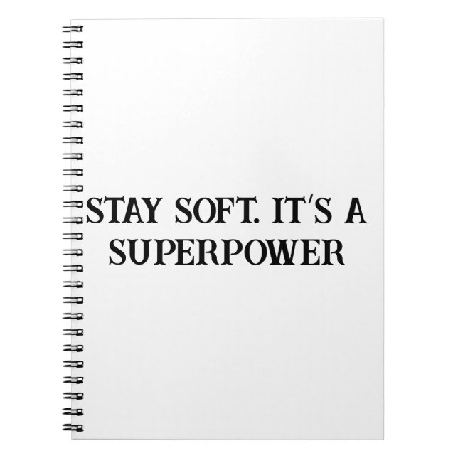 Cuaderno La Suavidad Es Un Portátil Inspirador De Fuerza (Frente)