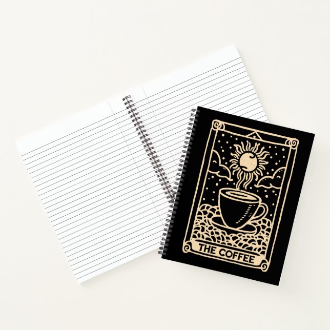 Cuaderno La tarjeta tarot de café academia oscura (Interior)