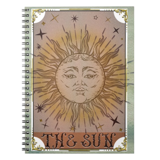 Cuaderno La tarjeta tarot de Sun Vintage (Frente)