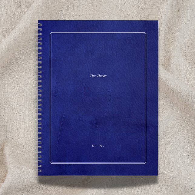 Cuaderno La Tesis | Graduación de Cuero Índigo y Plata (Subido por el creador)