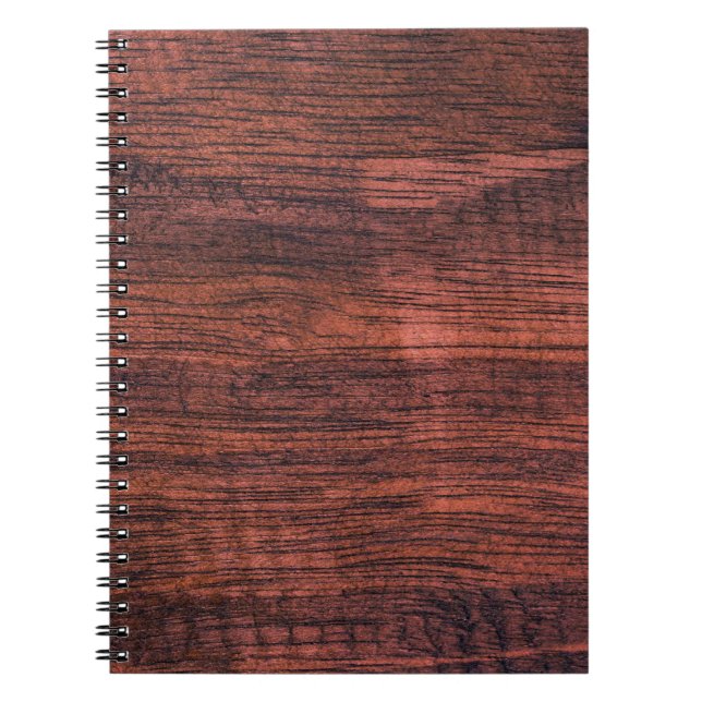 Cuaderno La textura de madera oscura solía ser un fondo. Na (Frente)