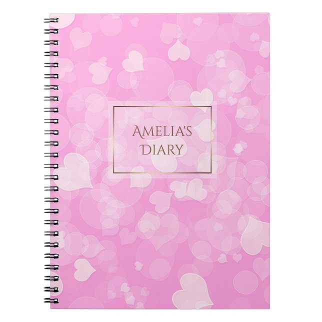 Cuaderno La textura del bokeh de la tarjeta del día de San (Frente)