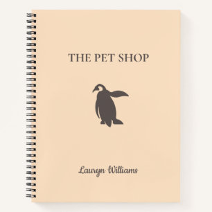 Cuaderno La tienda de mascotas pingüino lindo