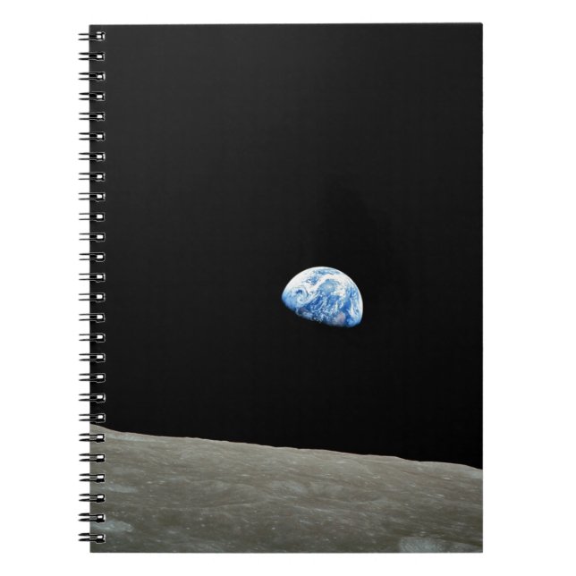 Cuaderno la tierra del universo del espacio lunar (Frente)