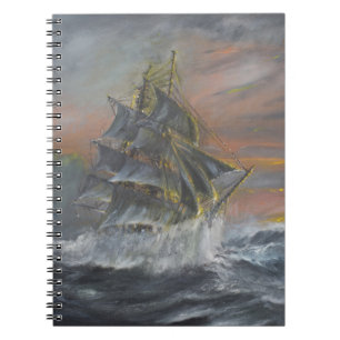 Cuaderno La tierra Nova dirige en un amanecer feroz del