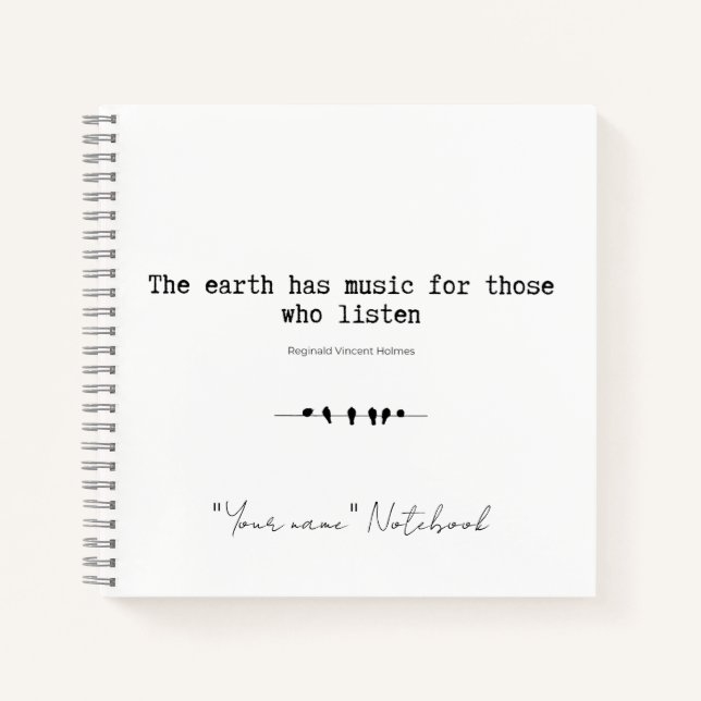 Cuaderno La Tierra tiene un bloc de notas de música (Anverso)