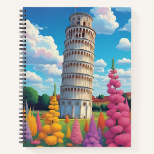Cuaderno La Torre Inclinada de Pisa en primavera