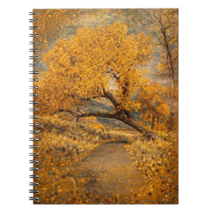 Cuaderno La trayectoria dorada inspirada en Klimt