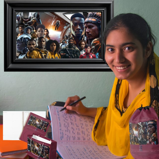 Cuaderno La tripulación de Sekhmet (Get the full "Sekhmet Starship" collection at  https://bit.ly/BlackFutureZazzle)